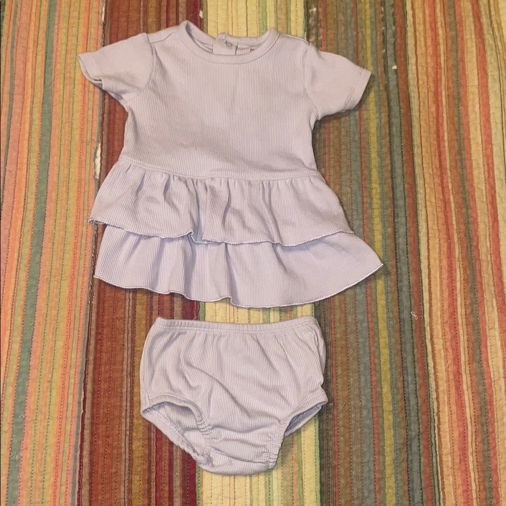 Gerber Gray Casual Dress with Ruffles